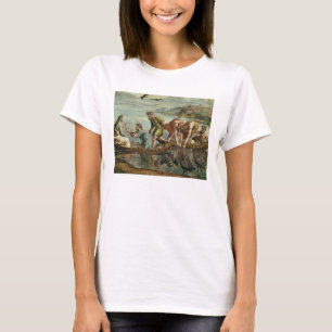 Camiseta O esboço miraculoso dos peixes (desenhos animados