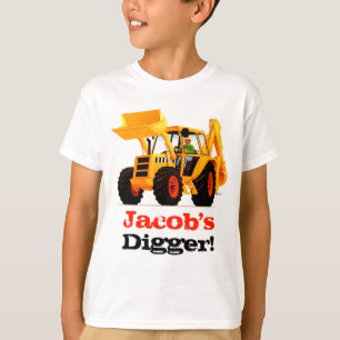Camiseta O escavador amarelo do miúdo conhecido feito sob