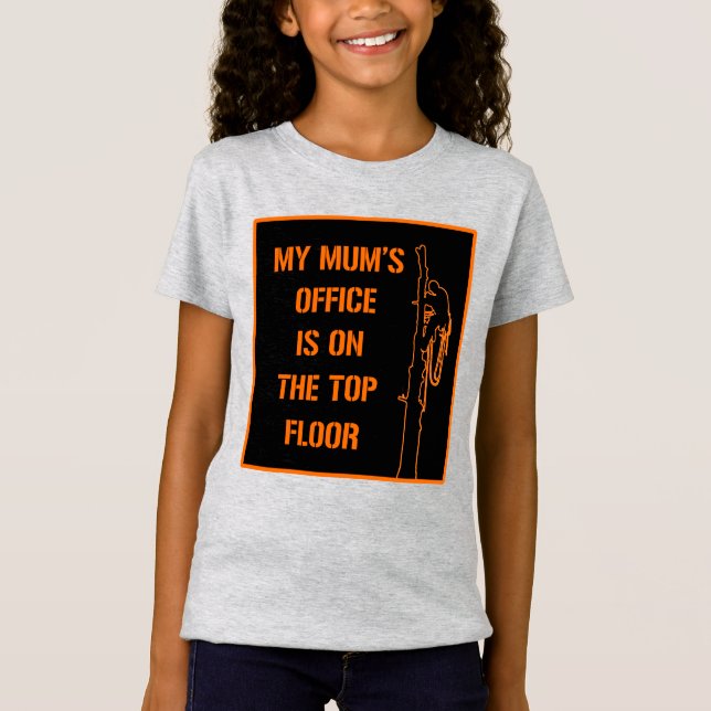 Camiseta O escritório da minha mãe arborista está no último (Frente)