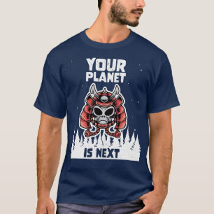 Camiseta O Espaço de Ciência da Galáxia no seu planeta é o