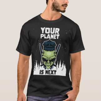 Camiseta O Espaço de Ciência da Galáxia no seu planeta é o