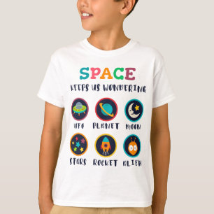Camiseta O espaço nos deixa curiosos