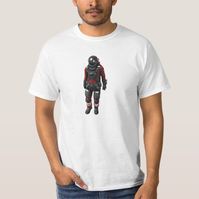 Camiseta O espaço projeta o astronauta do t-shirt do valor (Frente)