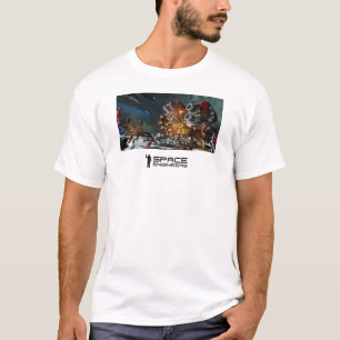 Camiseta O espaço projeta o t-shirt dos homens - estação
