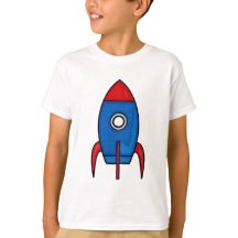 O espaço Rocket retro caçoa o t-shirt