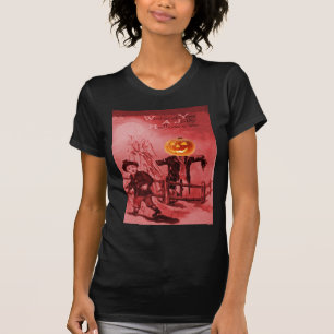 Camiseta O Espantalho (Cartão Antigo de Halloween)