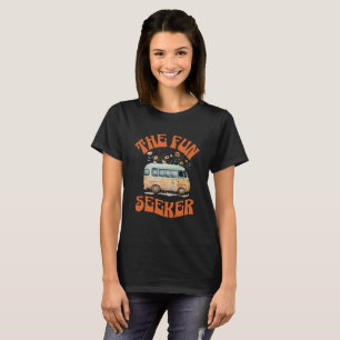 Camiseta O espectador divertido, hippy retro typografia, ca