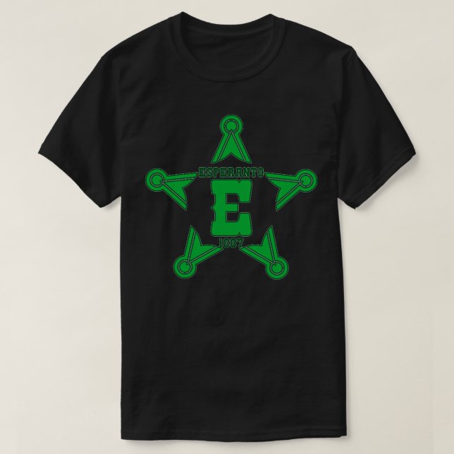 Camiseta O esperanto é língua auxiliar internacional (Frente do Design)