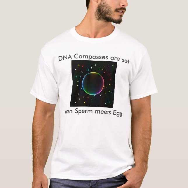 Camiseta O esperma encontra o ovo… (Frente)