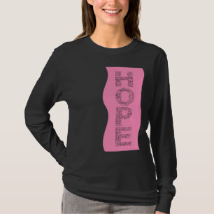 Camiseta O espírito da esperança (texto preto no rosa)