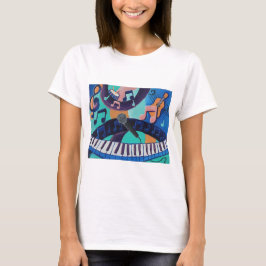 Camiseta O Espírito da Música - Camisa-T feminina