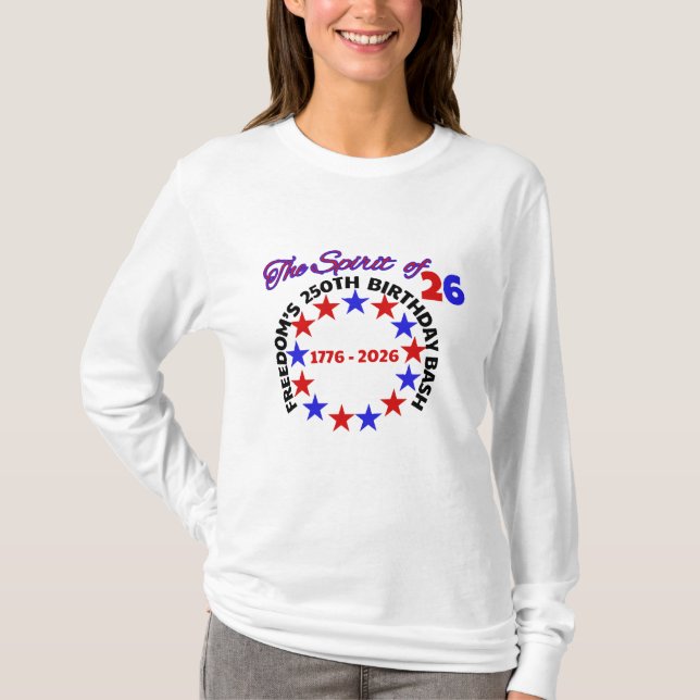 CAMISETA O ESPÍRITO DE 26 - O 250º ANIVERSÁRIO BASH DA LIBE (Frente)