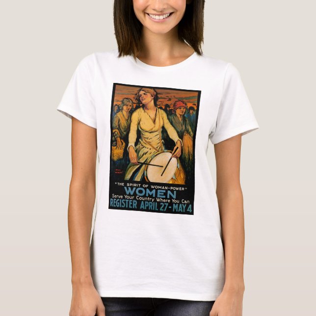 Camiseta O Espírito do Poder da Mulher (Frente)
