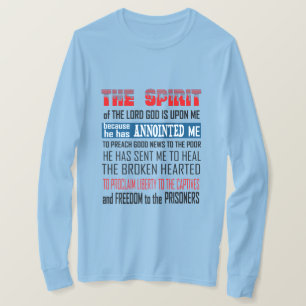 Camiseta O Espírito do Senhor Deus Está Sobre Mim T-