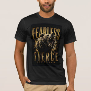 Camiseta O Espírito Selvagem do Urso Feroz e Destemido