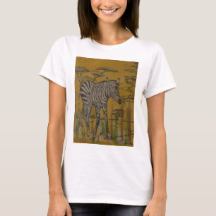 Camiseta O Espírito Serengeti: Zebra Grazing na Mara