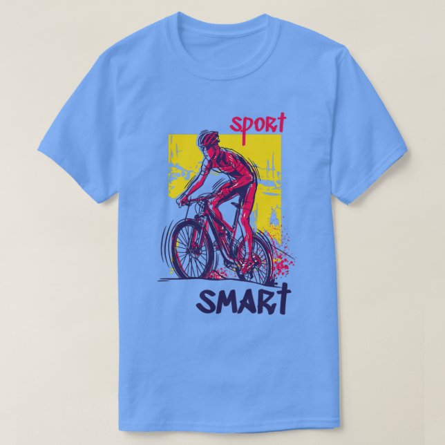 Camiseta O Esporte Me Torna Inteligente E Engraçada Bicicle (Frente do Design)