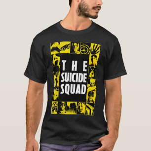 Camiseta O Esquadrão Suicida   Blocos de Ícones Amarelo e