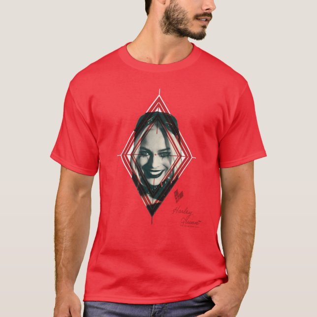 Camiseta O Esquadrão Suicida | Harley Quinn Diamond Target (Frente)