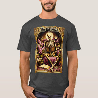 Camiseta O esqueleto de tarot do leitor
