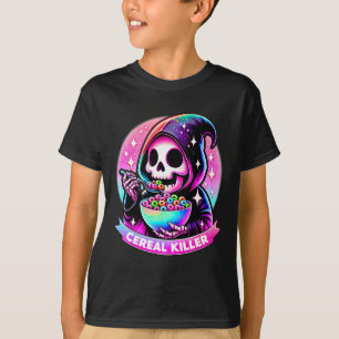 Camiseta O Esqueleto Do Halloween Da Assassina E