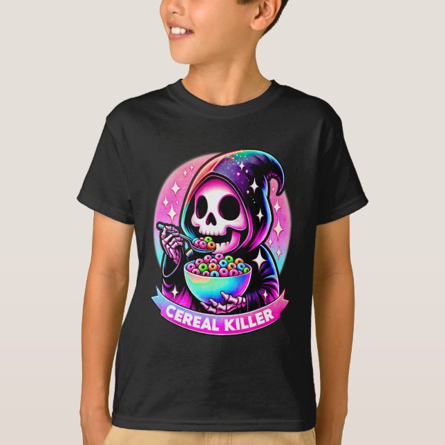 Camiseta O Esqueleto Do Halloween Da Assassina E (Frente)