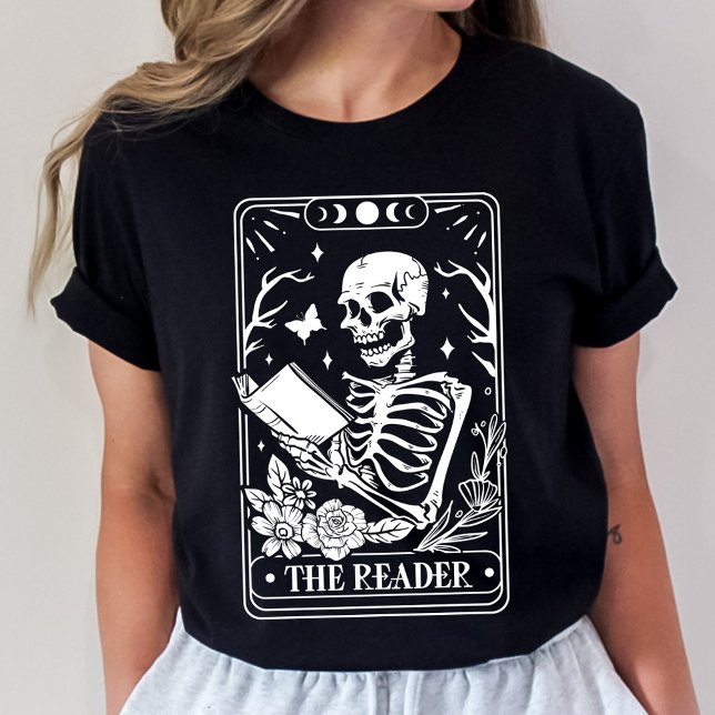 Camiseta O esqueleto do leitor Tarot (Criador carregado)