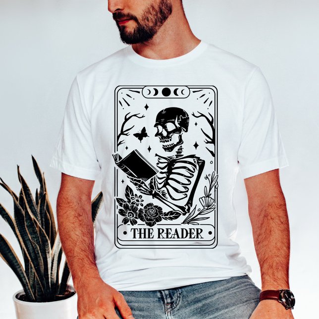 Camiseta O esqueleto do leitor Tarot (Criador carregado)