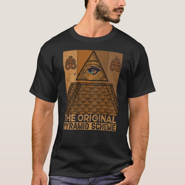 Camiseta O Esquema Original da Pirâmide Egípcia (Frente)