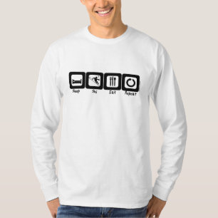 Camiseta O esqui do sono come a repetição