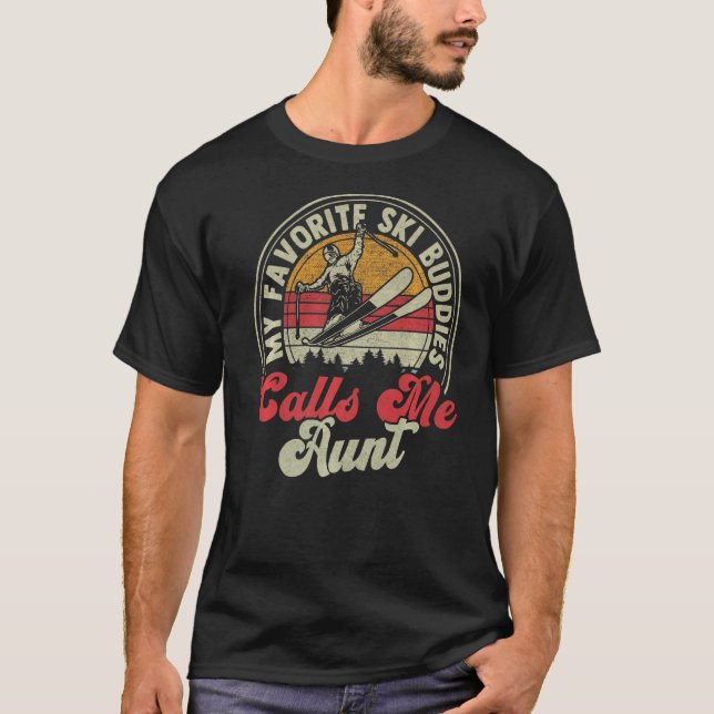 Camiseta O Esqui Retroativo Amadurece Meus Amigos De Esqui  (Frente)