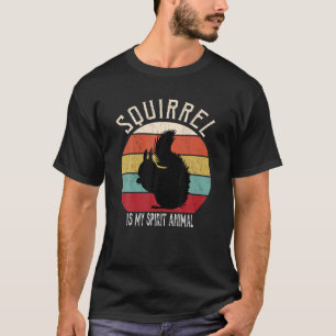 Camiseta O Esquilo Engraçado É O Meu Espírito Amante de