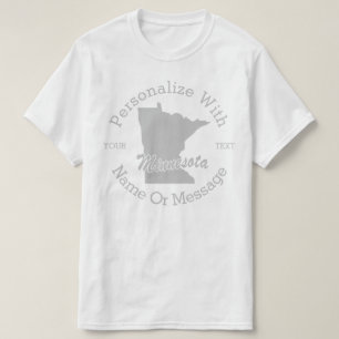 Camiseta O estado de Minnesota PERSONALIZOU o t-shirt