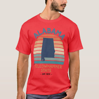 Camiseta O Estado do Alabama Alabama O Estado do Pássaro Ma