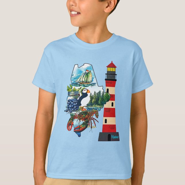 Camiseta O Estado Do Maine (Frente)