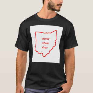 Camiseta O estado o mais mau de Ohio sempre vermelho