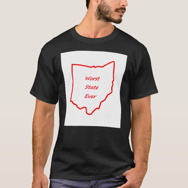 Camiseta O estado o mais mau de Ohio sempre vermelho (Frente)