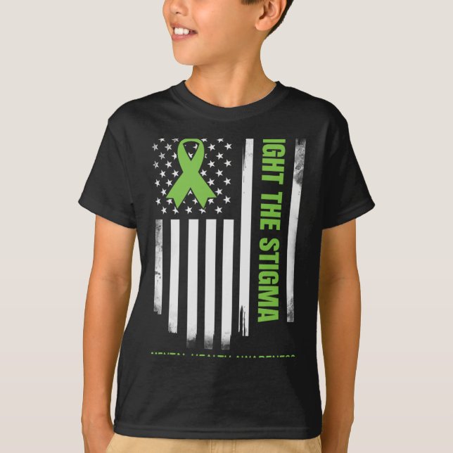 Camiseta O Estigma para a Conscientização da Saúde Mental (Frente)