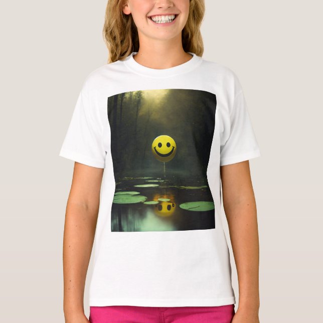 Camiseta O estilo do rosto sorridente (Frente)