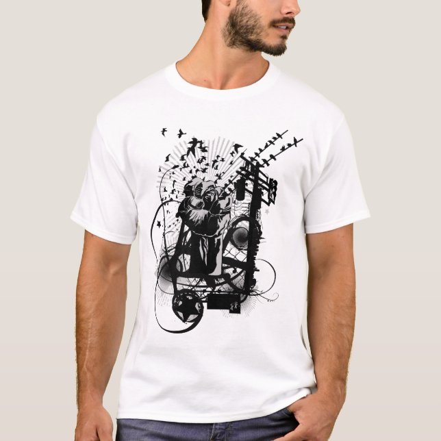 Camiseta O Estilo Urbano Artístico Finge Ilustração Artísti (Frente)