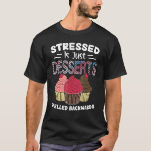 Camiseta O Estresse é apenas mandril com Cupcake para trás.