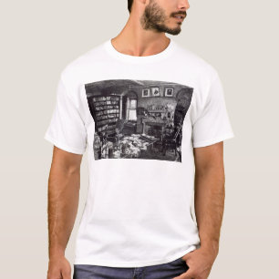 Camiseta O estudo de Charles Darwin em para baixo abriga,