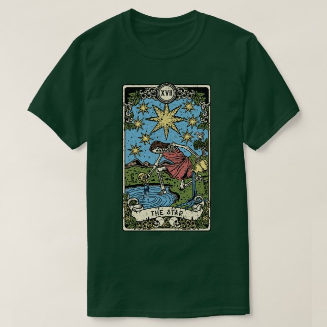 Camiseta O Eu Gótico Tarot d I Fortune Teller (Frente do Design)