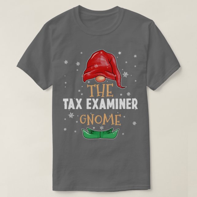 Camiseta O examinador de impostos Gnome Family Matching Chr (Frente do Design)