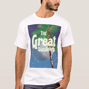 Camiseta O Excelente ao ar livre, Palma e Lua