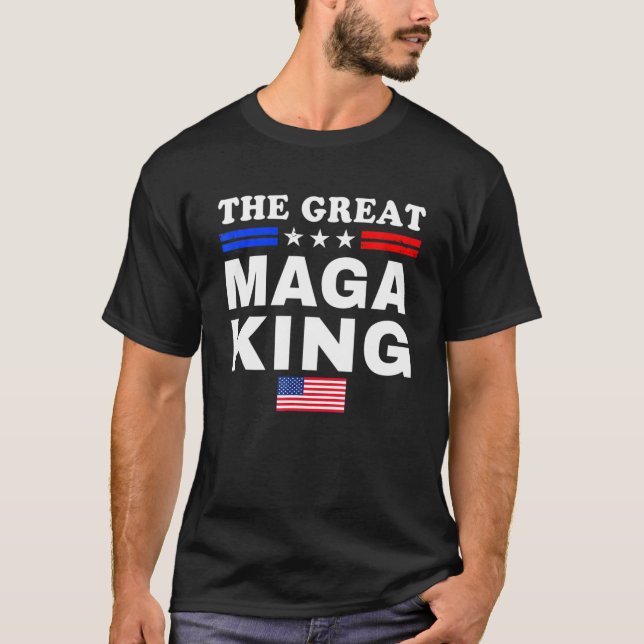 Camiseta O Excelente MAGA King Ultra MAGA Patriótico (Frente)