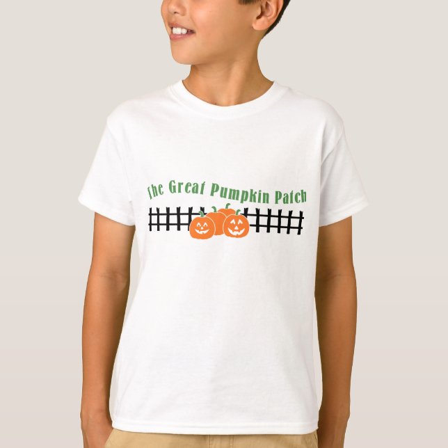 Camiseta O Excelente Pumpkin Patch Halloween Personalizado (Frente)