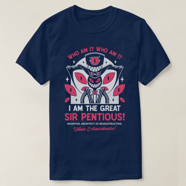 Camiseta O Excelente Sir Pentious Emblem (Frente do Design)