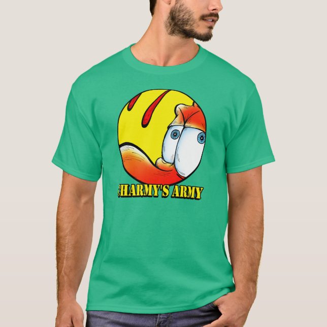 Camiseta O exército de Charmy - espião do olho (Frente)