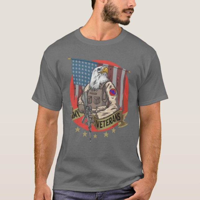 Camiseta O exército de veteranos da águia (Frente)